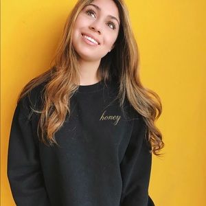 Brandy black crop sweater